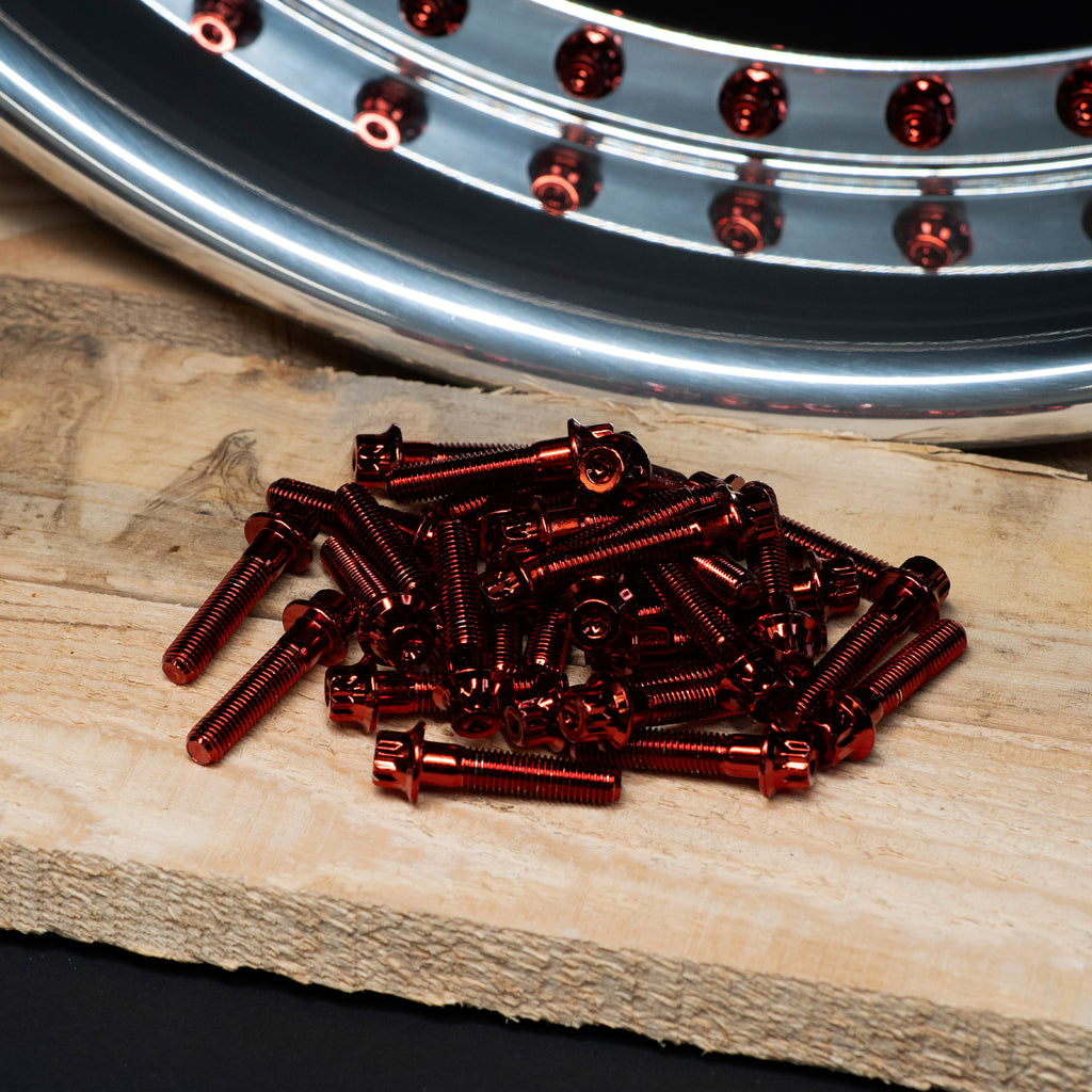 M7 32mm Bolts (Steel) - Razor Red